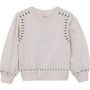 Gocco Ecru sweatshirt met borduurwerk, Ruw, 3-4 Jaren