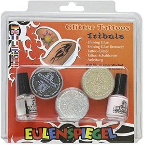 Eulenspiegel 730034 - Glitter Tattoo Set Tribals XL, carnaval, Halloween, themafeest