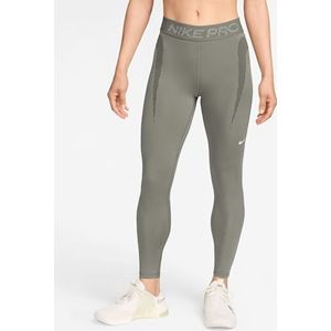 Nike Pro dameslegging, 7/8, medium taille, bedrukt, Light Army/Cargo Khaki/wit, HJ1219-320, S