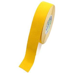 BONUS Eurotech 1BL43.20.0025/018 Anti-slip plakband, lijm op acrylbasis, crêpe PVC folie, lengte 18 m x breedte 25 mm x dikte 0,70 mm, geel