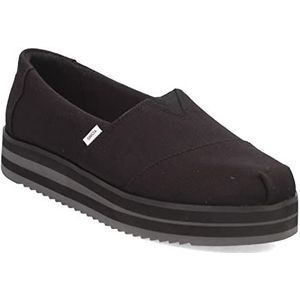 TOMS Alpargata Midform Platte mocassins voor dames, Zwart frame, 41 EU