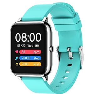 1,4 inch smartwatch, fitnesstracker voor iOS Android, met hartslag- en slaapmonitor, activiteitstracker met IP67 waterdicht, smartwatch voor dames en heren, DP22 (blauw)