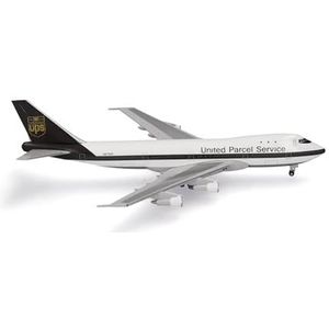 Herpa vliegtuig model UPS Airlines Boeing 747-100F – N673UP, schaal 1:500 - voor verzamelaars, miniatuur deco, metaal vliegtuig zonder onderstel
