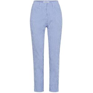 BRAX Dames Style Mara S Seersucker Stripe Chino broek, Inkt Blauw, 29W / 32L