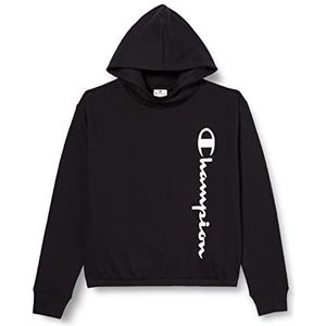 Champion American Classics Maxi-Logo sweatshirt met capuchon voor meisjes en tieners, zwart., 3-4 Jaar
