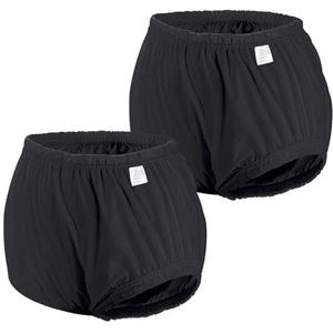 Carer Luierhoezen voor volwassenen, 2 stuks, voor incontinentie, wasbaar, lekvrij ondergoed, herbruikbaar, waterdicht, incontinentie-ondergoed, uniseks, zwart, 3XL