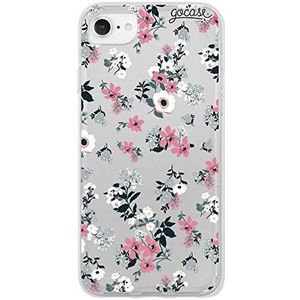 Gocase Lovely Floral Case | Compatibel met iPhone 8 | Transparant met print | Siliconen doorzichtige TPU beschermhoes krasbestendig Phone Case | Bloem