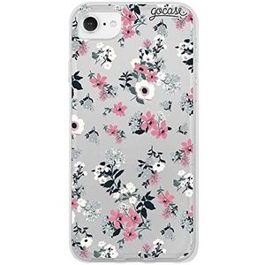 Gocase Lovely Floral Case | Compatibel met iPhone 8 | Transparant met print | Siliconen doorzichtige TPU beschermhoes krasbestendig Phone Case | Bloem