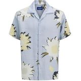 Jack & Jones - Overhemd - Lichtblauw / Pastelgeel / Olijfgroen / Offwhite - Viscose - Bloemenprint