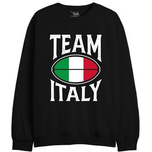 Republic Of California Team Italy"" UXREPCZSW048 Sweatshirt voor heren, zwart, maat S, Zwart, S