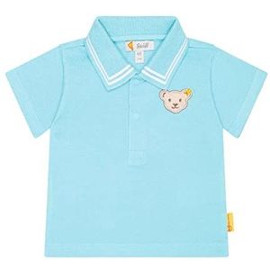 Steiff Poloshirt voor jongens en jongens, korte mouwen, blauw topaz, normaal, Blue Topaz, 56 cm