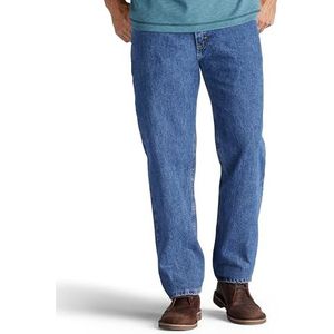 Lee Uniformen heren casual fit jeans met rechte pijpen, Medium steen, 32W / 34L