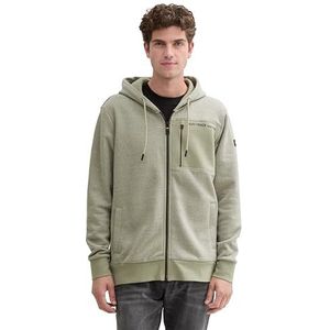 TOM TAILOR Sweatshirt voor heren, 36807 - Grass Green Stripe, XL