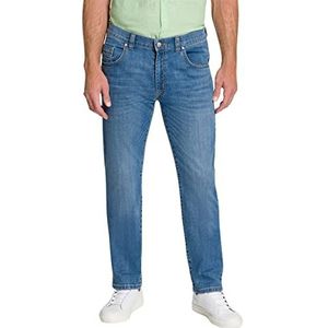 Pioneer Heren broek 5 Pocket Stretch Denim Jeans, Ocean Blue Used Mustache, 46W / 34L, Ocean Blue Used Mustache, 46W x 34L