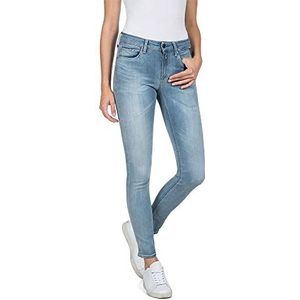 Replay Luzi Skinny Fit Hyperflex Damesjeans met stretch, Medium Blue 009-1, 28W / 30L