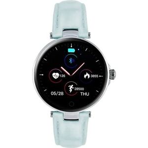 Watchmark Smartwatch WR6 met blauwe leren band