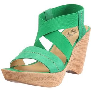 s.Oliver Casual sandalen voor dames, Groen Grün Groen 700, 38 EU