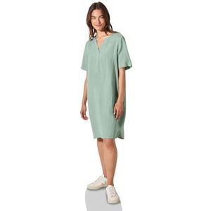 CECIL - Jerseyjurk - Lichtblauw - Linnenmix - Korte Mouwen