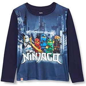 LEGO Ninjago T-shirt met lange mouwen voor jongens, 590 Dark Navy, 92 cm