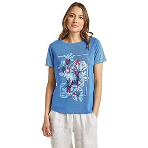 Cecil dames linnen shirt, Marina Blue., XL