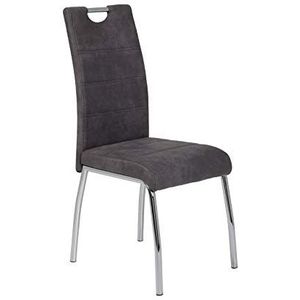 Apollo SUSI stoel, metaal, antraciet, per stuk verpakt