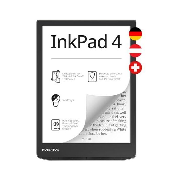 Free Ebookapocketbook 741 Inkpad 3 Pro Leather Case With Auto Sleep -  Solid Pu Cover