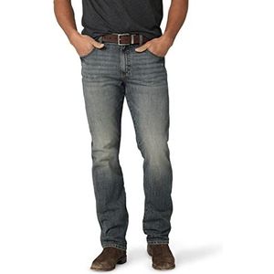 Wrangler Men's Retro Slim Fit Straight Leg Jean, Dark Knight Stretch, 34W x 36L