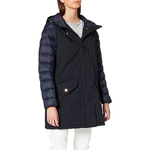 Tommy Hilfiger Cybil Nylon Hybrid Coat Damesmantel, blauw (midnight 403), S