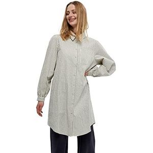 Minus Damen Nema Shirtdress Hemdkleid, 9369 Broken White Checks, 46