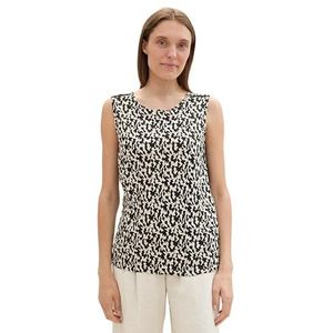 TOM TAILOR Damestop, 32148 - Zwart Small Abstract Design, XXS