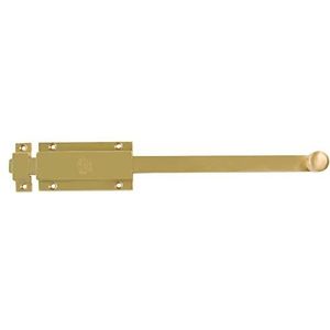 Amig - Overslagpen voor deuren mod. 3700 | Gouden veiligheidsgrendel voor horizontale of verticale bevestiging | gemaakt van messing met mat oppervlak | Afmetingen: 150 x 48 mm | incl. schroeven