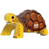 EUGY 650104 Landschildpad, 3D-dierenpuzzel voor kinderen en volwassenen, om in elkaar te zetten, doe-het-zelf dierenfiguur, knutselset vanaf 6 jaar