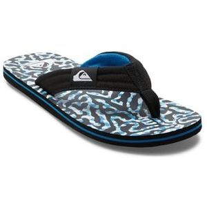 Quiksilver Heren Molokai Layback sandaal, zwart/wit/blauw, 45 EU, zwart wit blauw, 45 EU