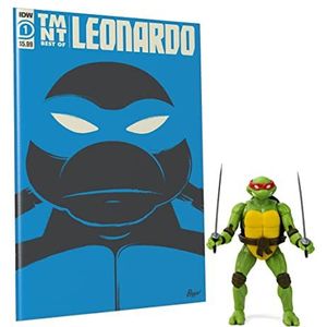 The Loyal Subjects Ninja schildpadden figuur en komisch boek BST AXN x IDW Leonardo Exclusive 13 cm