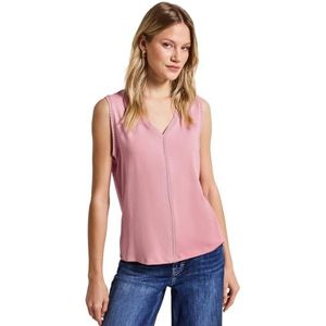 Street One - Dames Jersey Top - Roze - Gehaakte Details