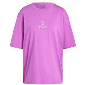 adidas Dames YOGA STAY BALANCED GRAPHIC T-SHIRT, Purple Burst, S