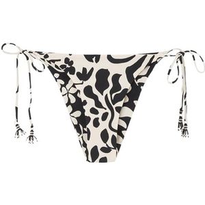 Women'Secret Hibiscus bikinibroek voor dames, Witte achtergrond, M