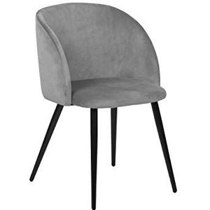 La Chaise Spola Daroca stoel, stof, grijs, 51,5 cm (breedte) x 56,5 cm (diepte) x 88,5 cm (hoogte)