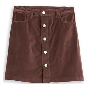 Tom Tailor - Denim Minirok - Soft Chocolate Brown - Met Zakken