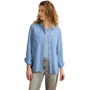 Hemdblouse - Lange Mouwen - Borstzakken - Afgeronde Zoom - Zachte Lyocell Kwaliteit
