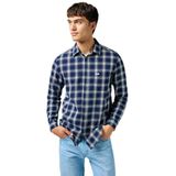 Wrangler Herenshirt, Indigo plaid, 3XL