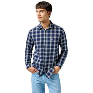 Wrangler Herenshirt, Indigo plaid, 3XL