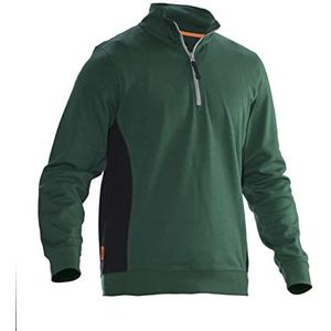 Jobman Workwear 5401, 540120-7599-9 Sweatshirt 1/2 rits, groen, 3XL