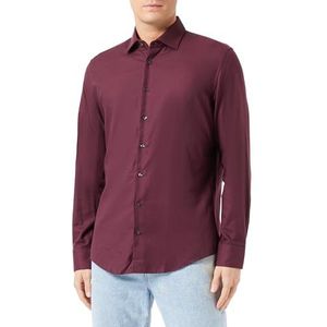 Seidensticker Herenoverhemd met lange mouwen, slim fit, donkerrood, 39