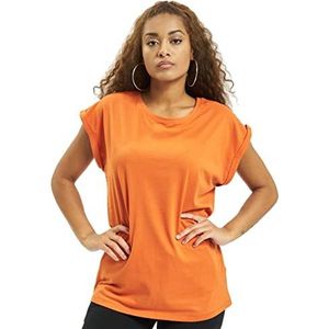 Urban Classics dames T-Shirt Ladies Extended Shoulder Tee, Oranje (roest oranje 1150), 5XL