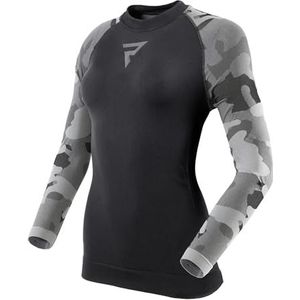 REBELHORN Freeze II Lady Thermo Jersey voor dames, lange mouwen, verkoelend thermisch ondergoed, vochtafvoer, ademend, compressiezones, thermomotorwielkleding