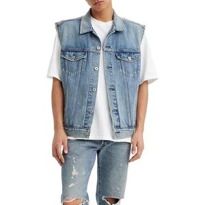 Levi's Relaxed Trucker Denim Vest voor heren, Kentucky Blue Vest, L