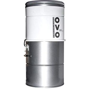 OVO Centrale stofzuiger 630 Airwatts 25 liter – centrale zuigkracht tot 250 M2 – nieuw, bestaand, renovatie, grijs
