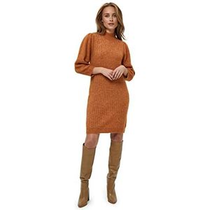 Minus Ditta gebreide jurk voor dames, 3003 Desert Sand Melange, L, 3003 woestijn zand Melange, L