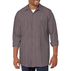 Red Kap - Long Sleeve Striped Industrial Work Shirt. CS10